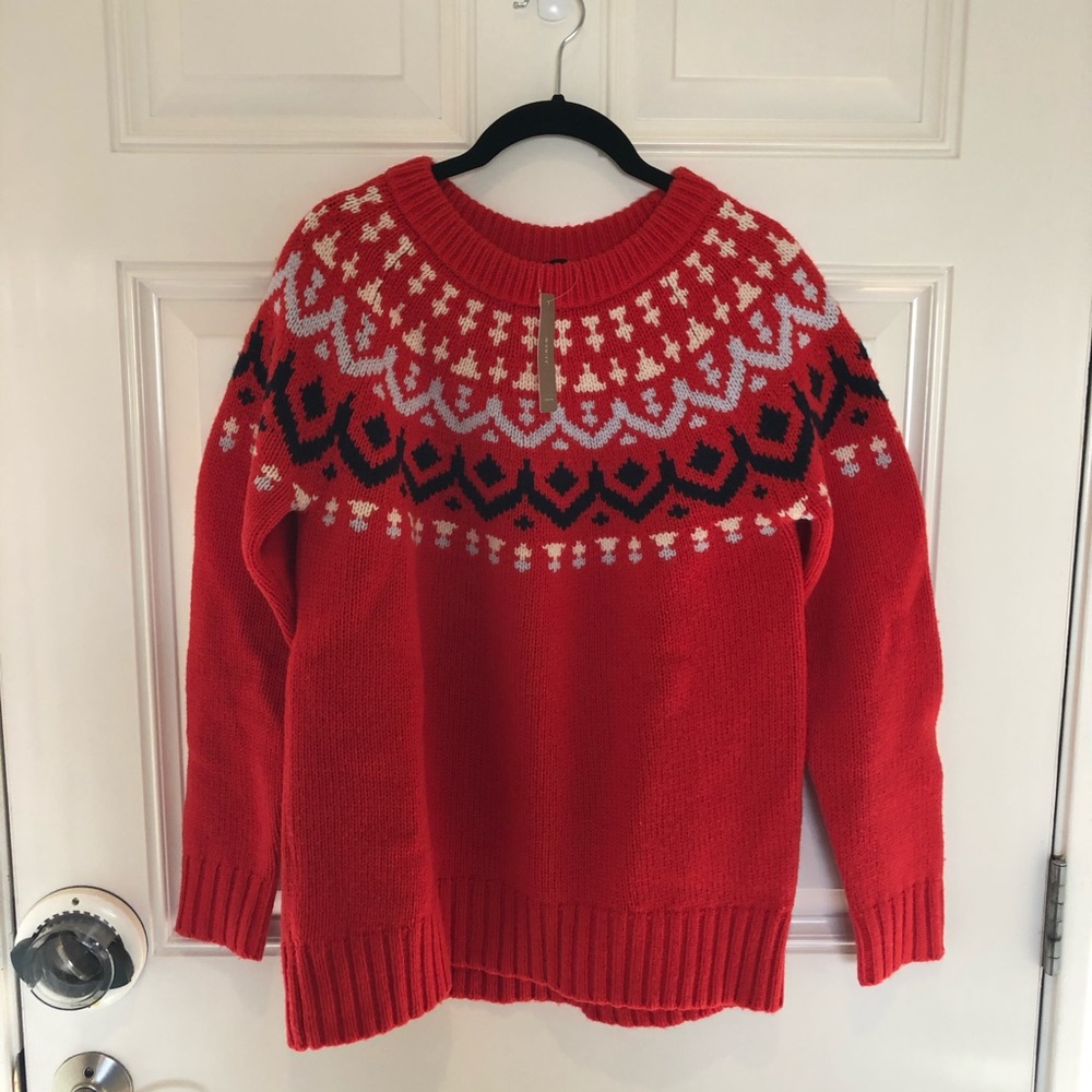 J Crew Fair Isle sweater sz M bnwt
